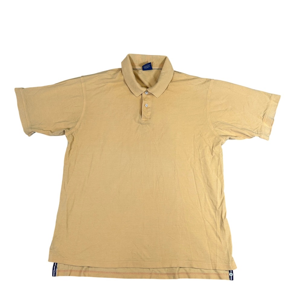 Bills Khakis Mens XL Polo Shirt Mustard Yellow Cotton Pique Short Sleeve USA